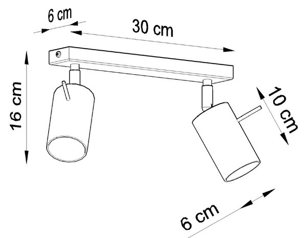 Stropna svjetiljka RING 2 krome