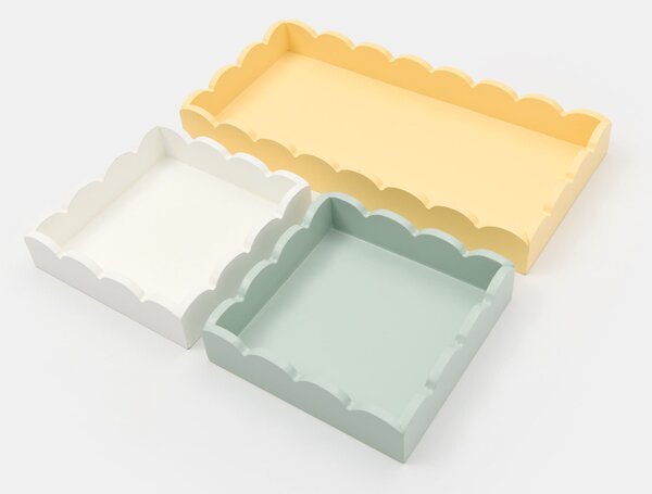 Sinsay - Set dekorativnih pladnjeva s valovitim rubom 3 pack
