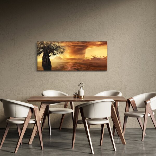 Slika narančastih oblaka (120x50 cm)