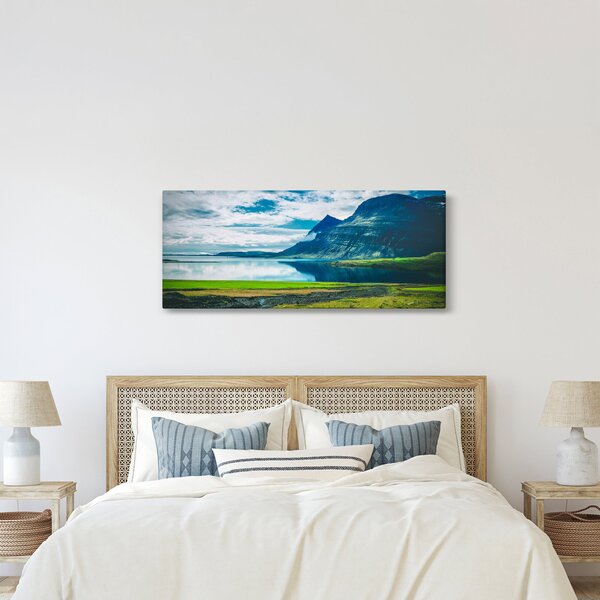 Slika jezera s planinama (120x50 cm)