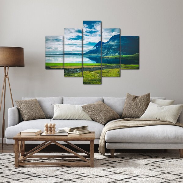 Slika jezera s planinama (150x105 cm)