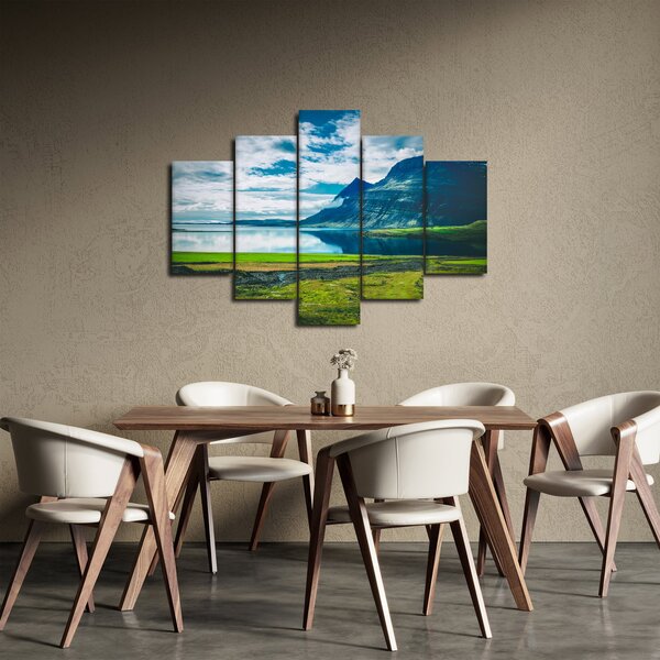 Slika jezera s planinama (150x105 cm)