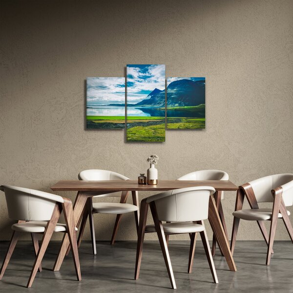 Slika jezera s planinama (90x60 cm)