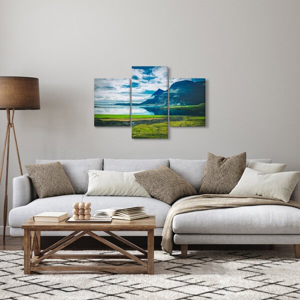 Slika jezera s planinama (90x60 cm)