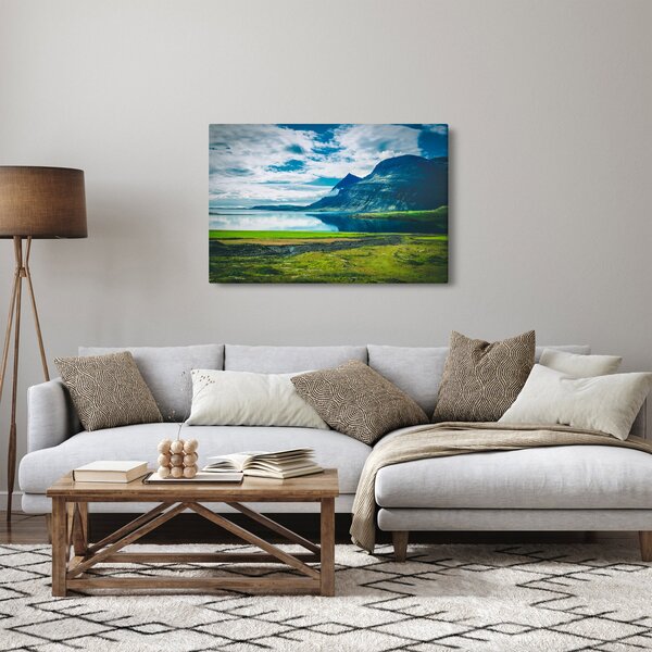 Slika jezera s planinama (90x60 cm)