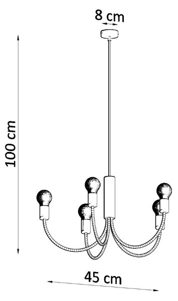Luster PICCOLO 5 crna