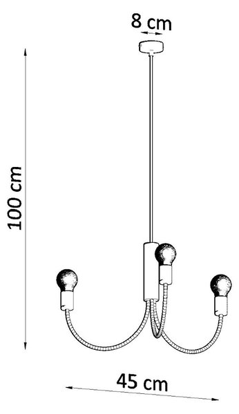Luster PICCOLO 3 crna