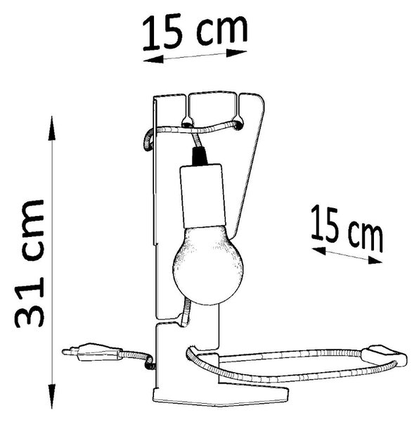 Stolna lampa ARBY bijela