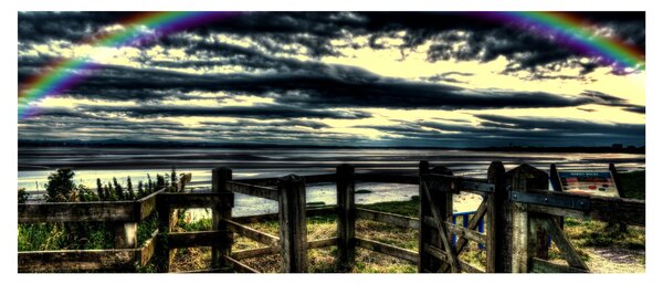 Slika duge nad morem (120x50 cm)