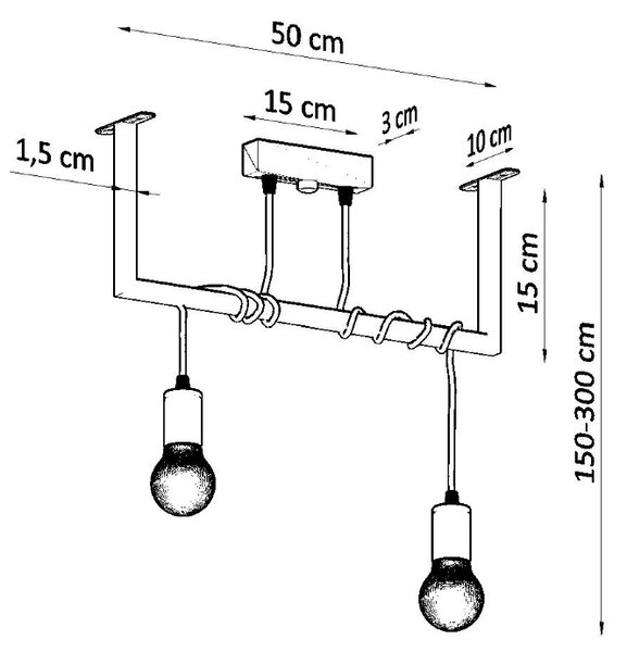 Luster SALAMANCA 2 crna