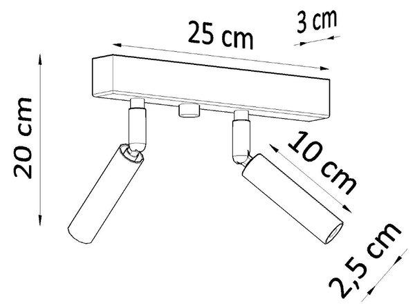 Stropna svjetiljka EYETECH 2 bijela