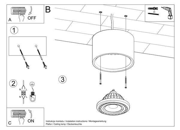 Plafond BASIC 1 prirodno drvo