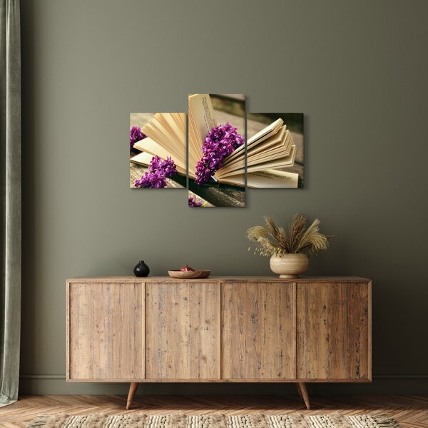 Slika knjige s lavandom (90x60 cm)