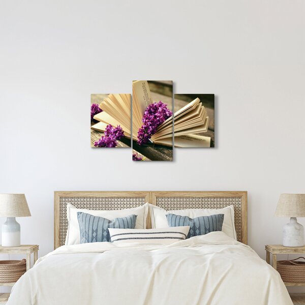 Slika knjige s lavandom (90x60 cm)