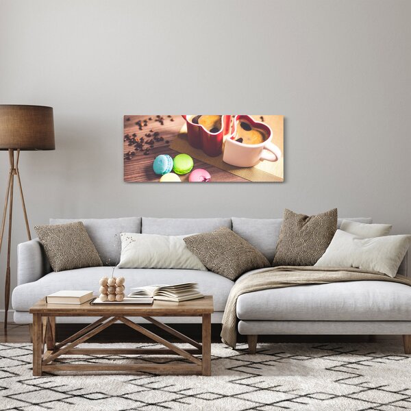 Slika kave i makarona (120x50 cm)