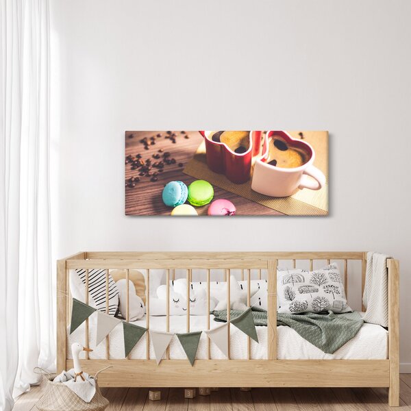 Slika kave i makarona (120x50 cm)