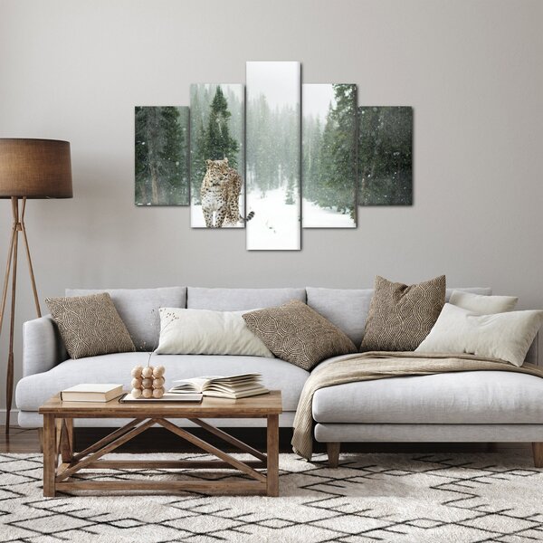 Slika leoparda u snijegu (150x105 cm)