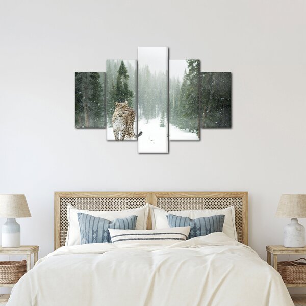 Slika leoparda u snijegu (150x105 cm)