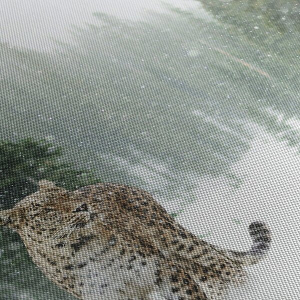 Slika leoparda u snijegu (70x50 cm)