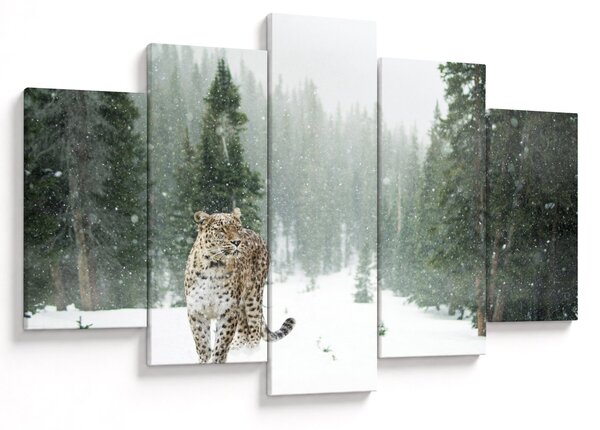 Slika leoparda u snijegu (150x105 cm)