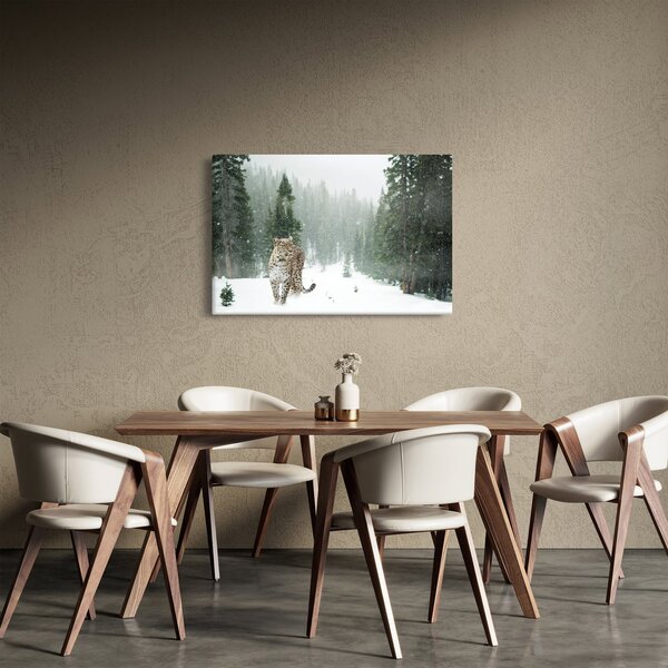 Slika leoparda u snijegu (90x60 cm)