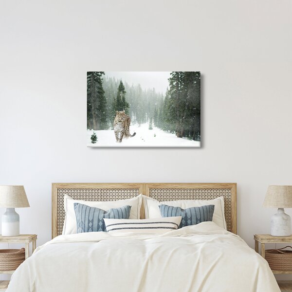 Slika leoparda u snijegu (90x60 cm)