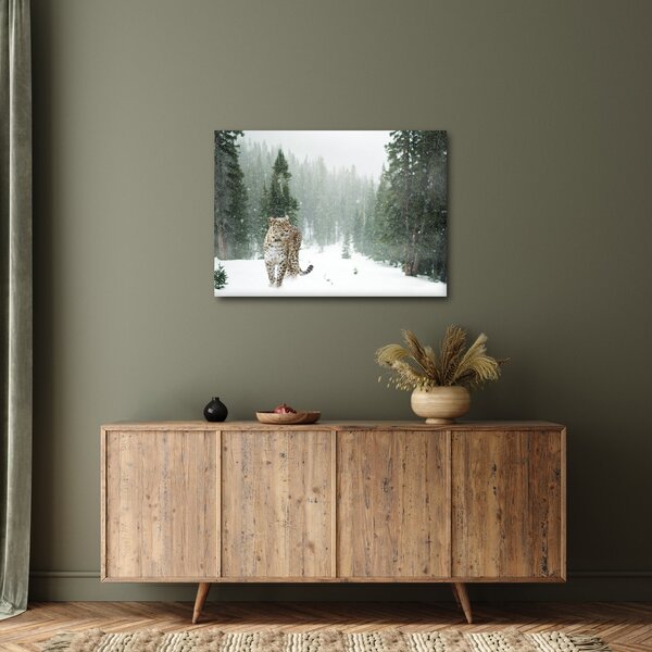 Slika leoparda u snijegu (70x50 cm)