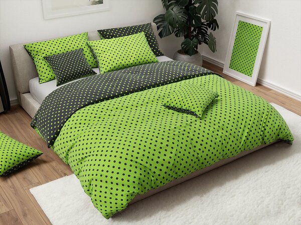 Poli-pamučna posteljina COLAM GREEN POLY zelena Dimenzije posteljine: 70 x 90 cm | 140 x 200 cm