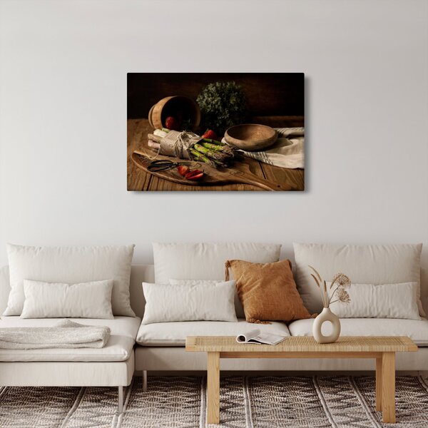 Slika šparoga na stolu (90x60 cm)