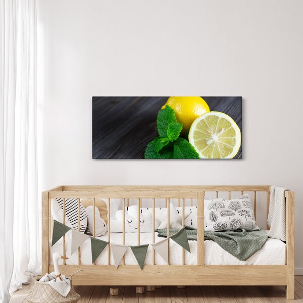 Slika limuna i mente na stolu (120x50 cm)