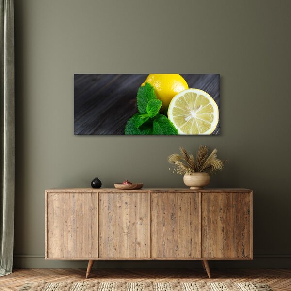 Slika limuna i mente na stolu (120x50 cm)