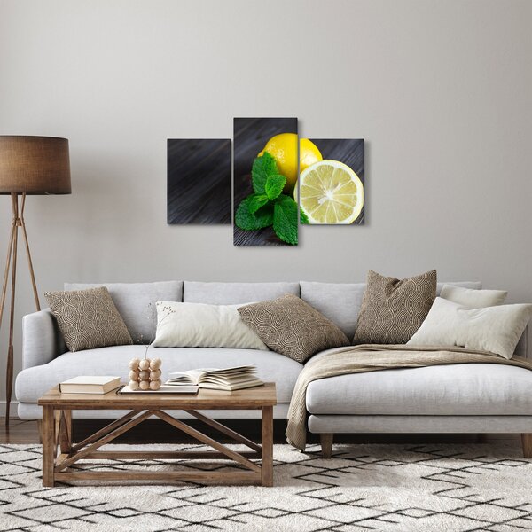 Slika limuna i mente na stolu (90x60 cm)