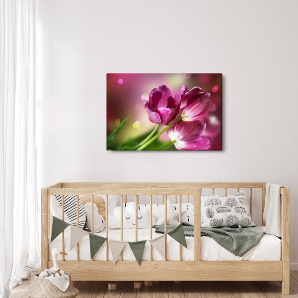 Slika ružičastih tulipana (90x60 cm)