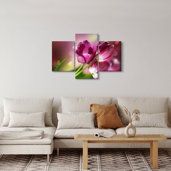 Slika ružičastih tulipana (90x60 cm)