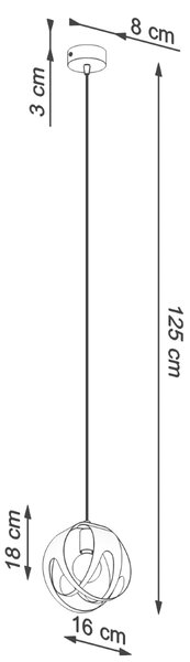 Viseća svjetiljka TULOS 1 bijela