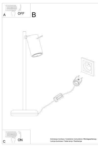 Stolna lampa RING bijela
