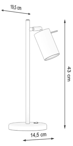 Stolna lampa RING crna