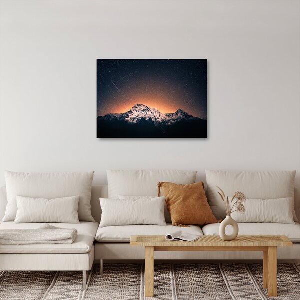 Slika noćnog neba s planinom (70x50 cm)