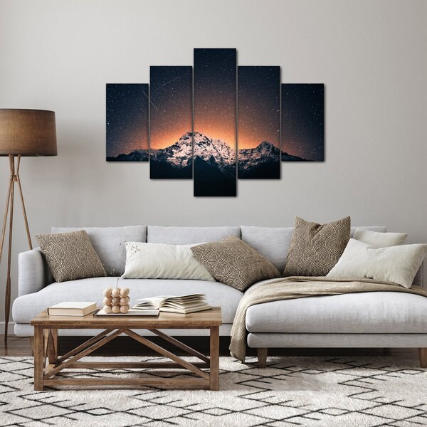 Slika noćnog neba s planinom (150x105 cm)