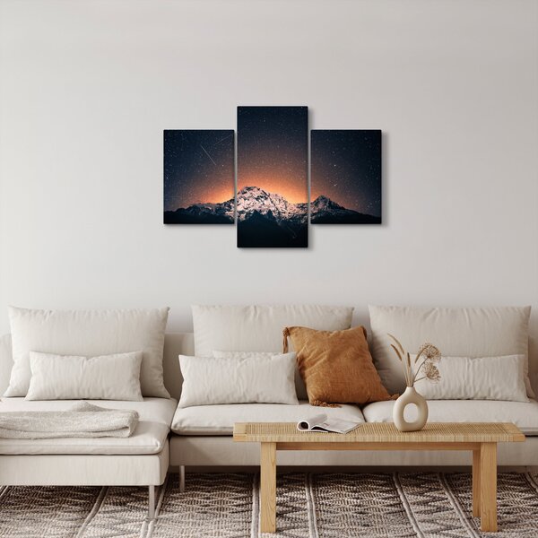 Slika noćnog neba s planinom (90x60 cm)