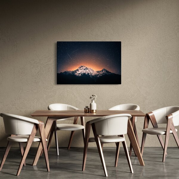 Slika noćnog neba s planinom (90x60 cm)