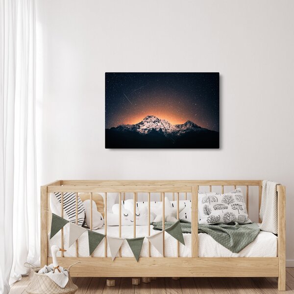 Slika noćnog neba s planinom (90x60 cm)