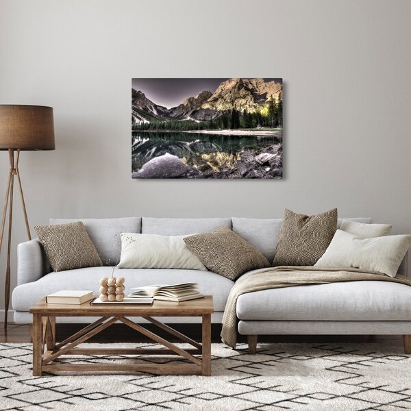 Slika jezera u planinama (90x60 cm)