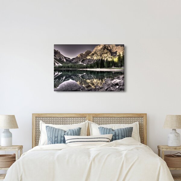 Slika jezera u planinama (90x60 cm)