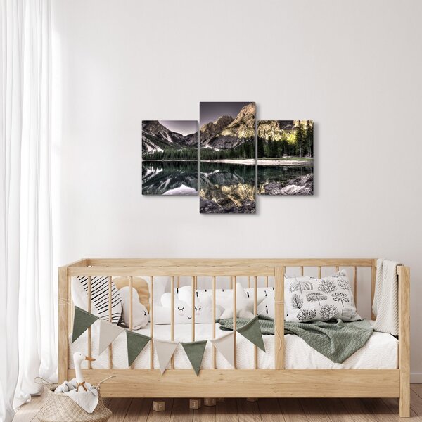 Slika jezera u planinama (90x60 cm)