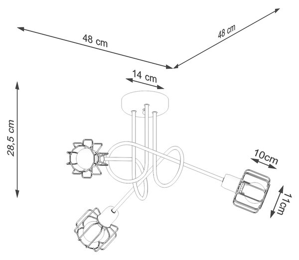 Luster BELUCI 3S crna