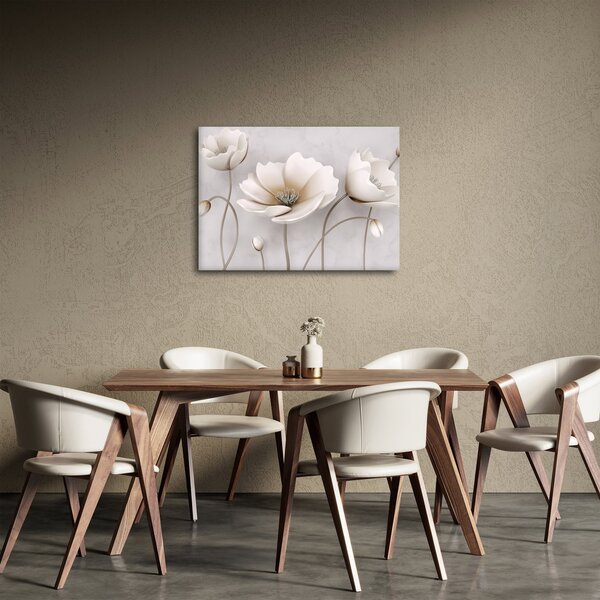 Slika bijelog cvijeća (70x50 cm)