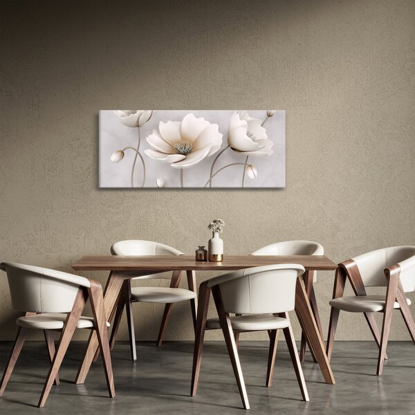 Slika bijelog cvijeća (120x50 cm)