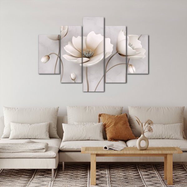 Slika bijelog cvijeća (150x105 cm)