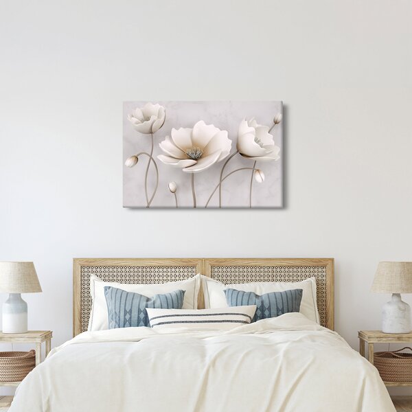 Slika bijelog cvijeća (90x60 cm)